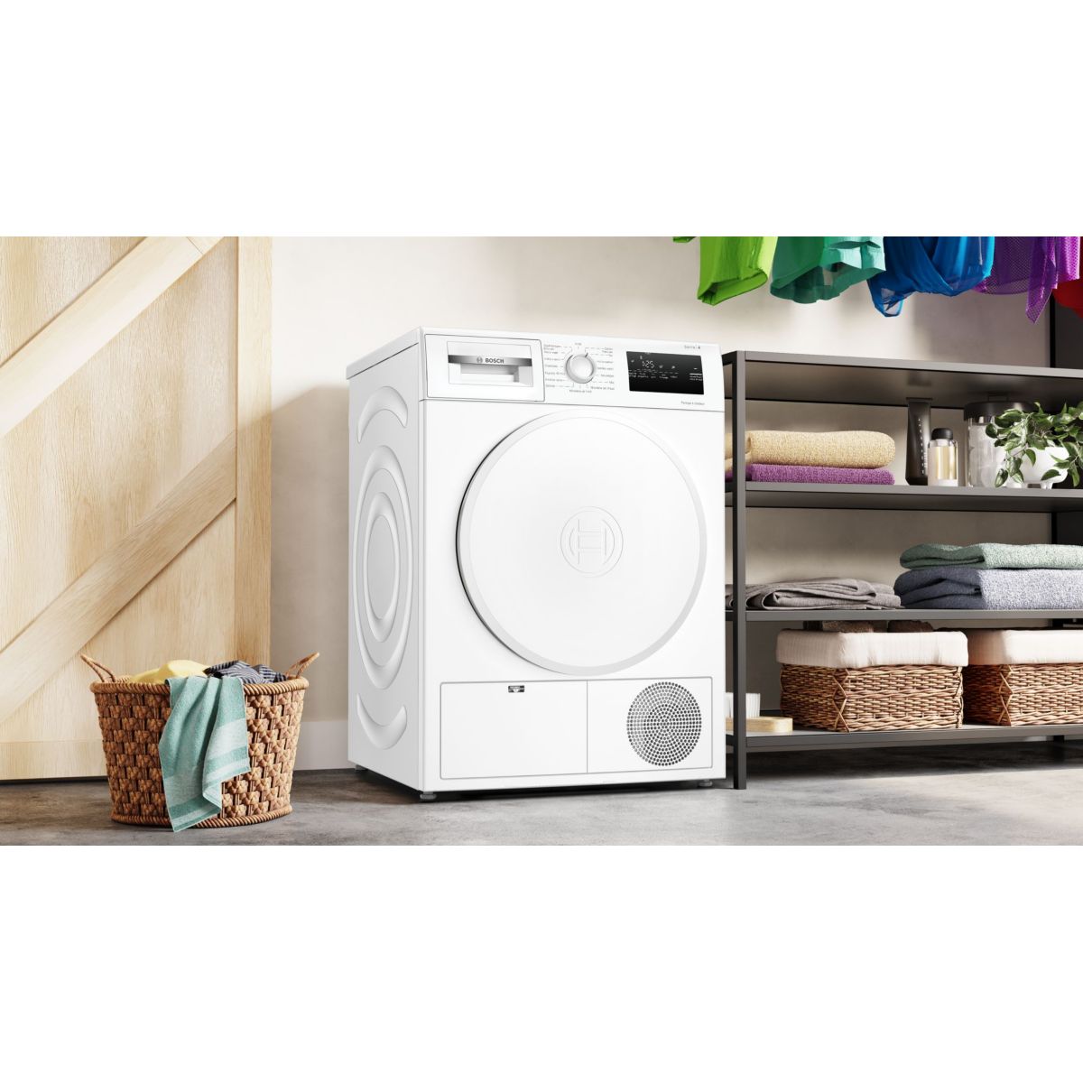 Sèche linge pompe à chaleur WTH8300DFR, Série 4, Express 40 min blanc, BOSCH