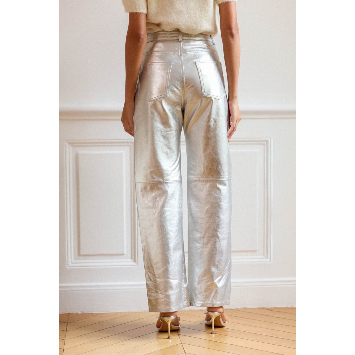 Pantalon droit uni ZEPHYR 69-argent, LA PETITE ETOILE