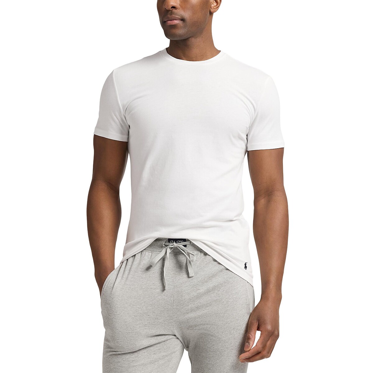 Set van 3 getailleerde shirts met ronde hals marine + grijs + wit, POLO RALPH LAUREN