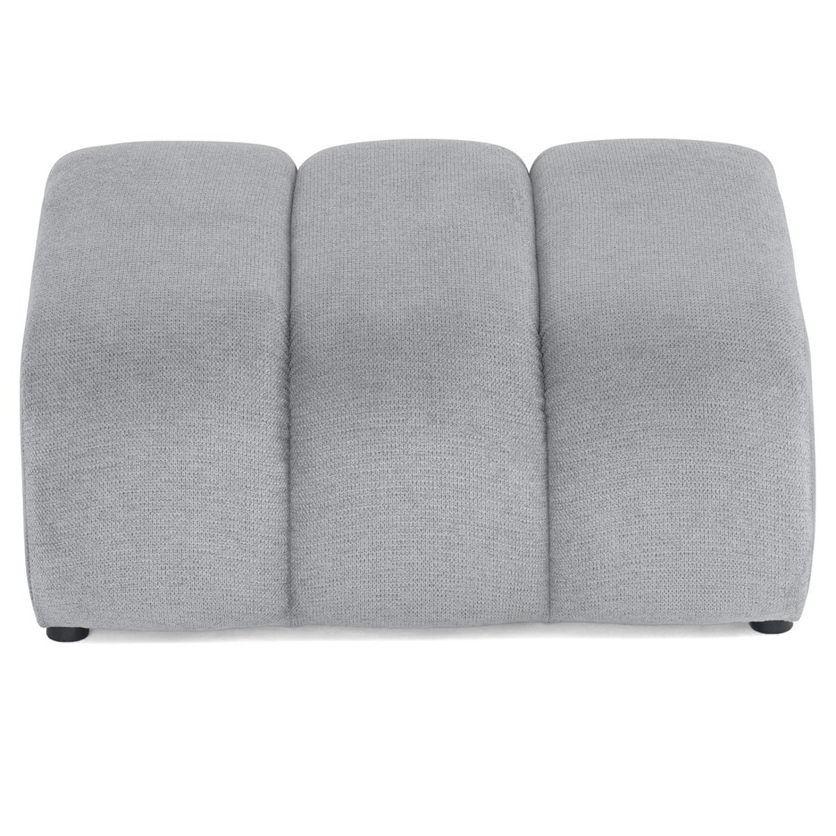 Pouf en tissu texturé, DEBBIE gris, BEST MOBILIER