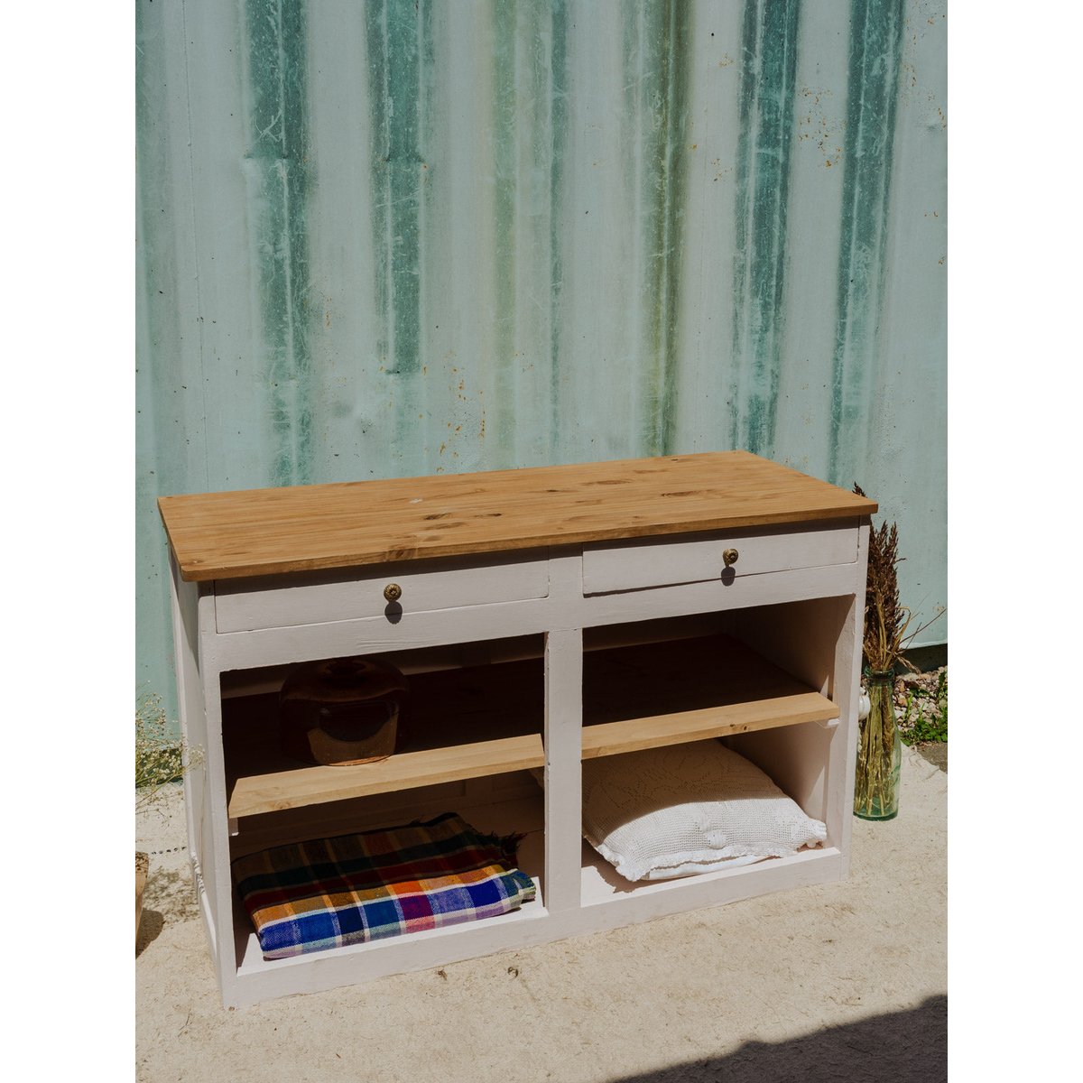 Buffet en bois rose clair Gilbert N°1541 - Bon état bois clair, DEBONGOUT