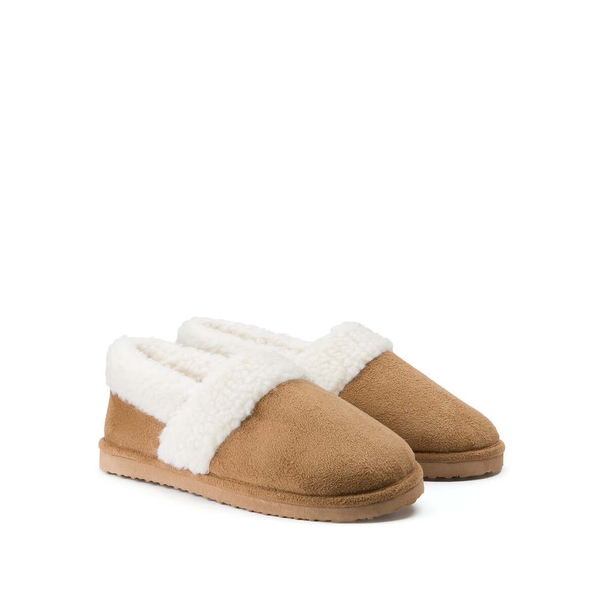 Faux Fur Slippers camel, LA REDOUTE COLLECTIONS