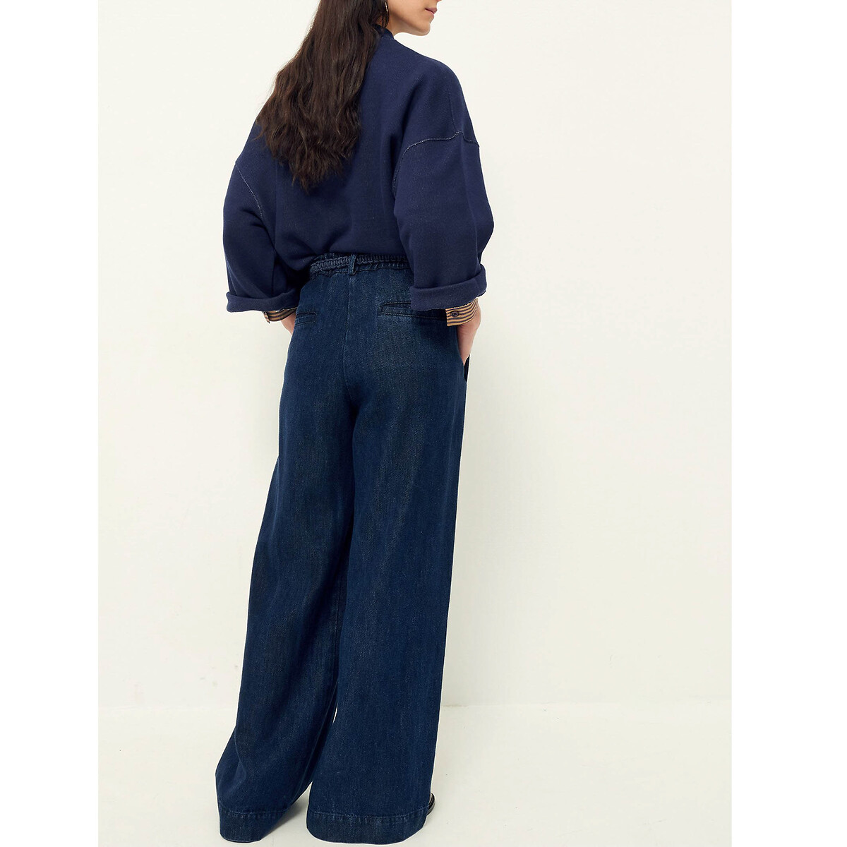 Rinim Wide Leg Trousers with High Waist and Belt untreated, SESSUN