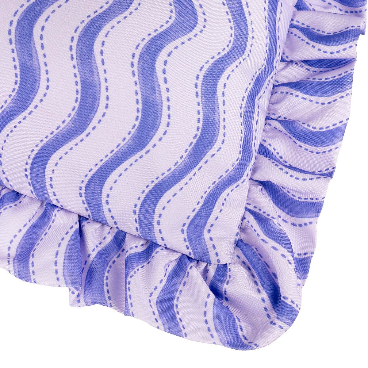 Summer Solstice Wiggly Stripe Outdoor Cushion cobalt, FURN.