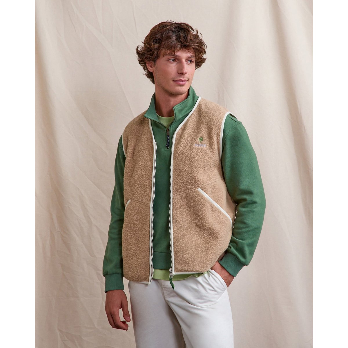 Veste polaire TEILLAY taupe, FAGUO
