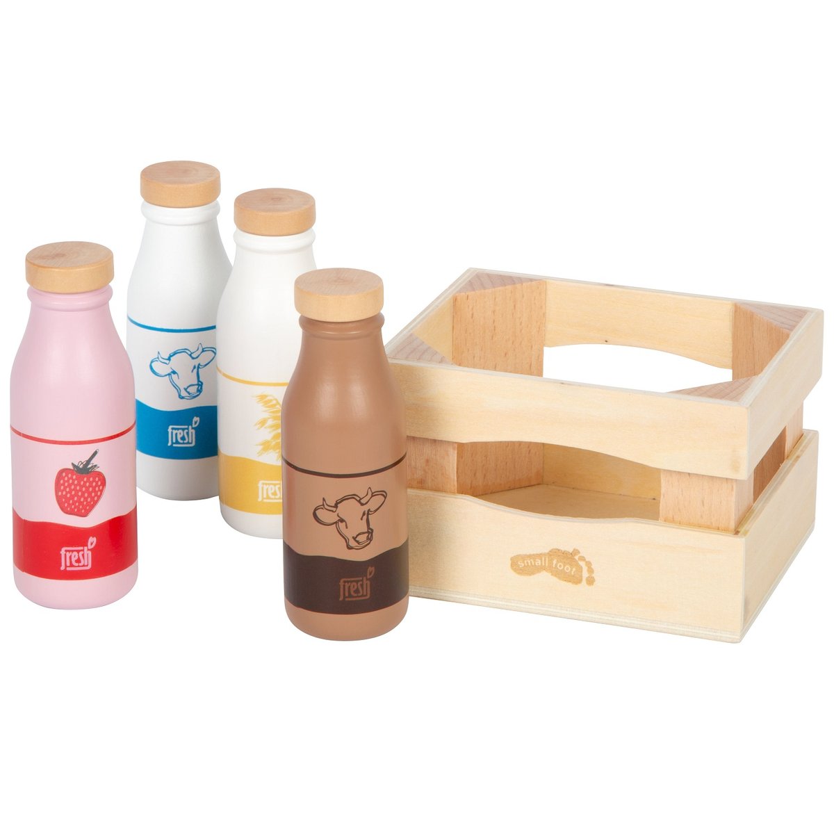 Caisse de boissons lactées beige, SMALL FOOT COMPANY