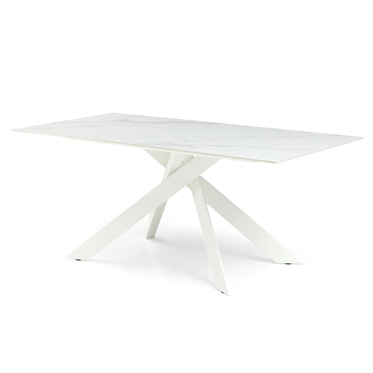 Table repas 180cm céramique Nero Dorato Mat e blanc, ZAGO