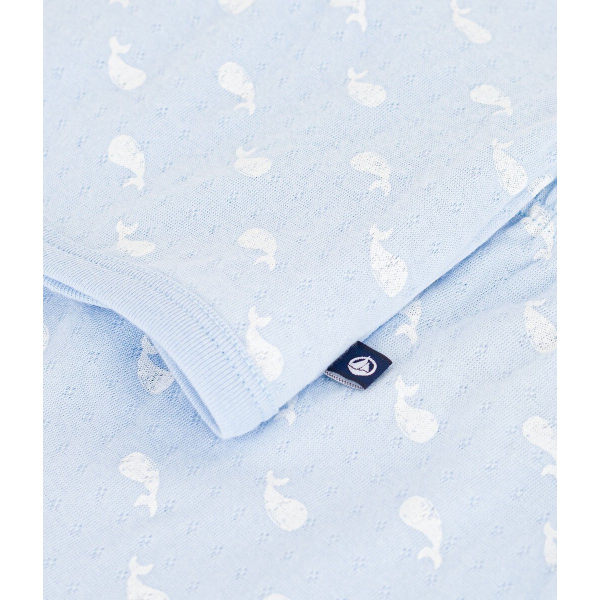 Whale Print Cotton 2-Piece Outfit print/blue background, PETIT BATEAU