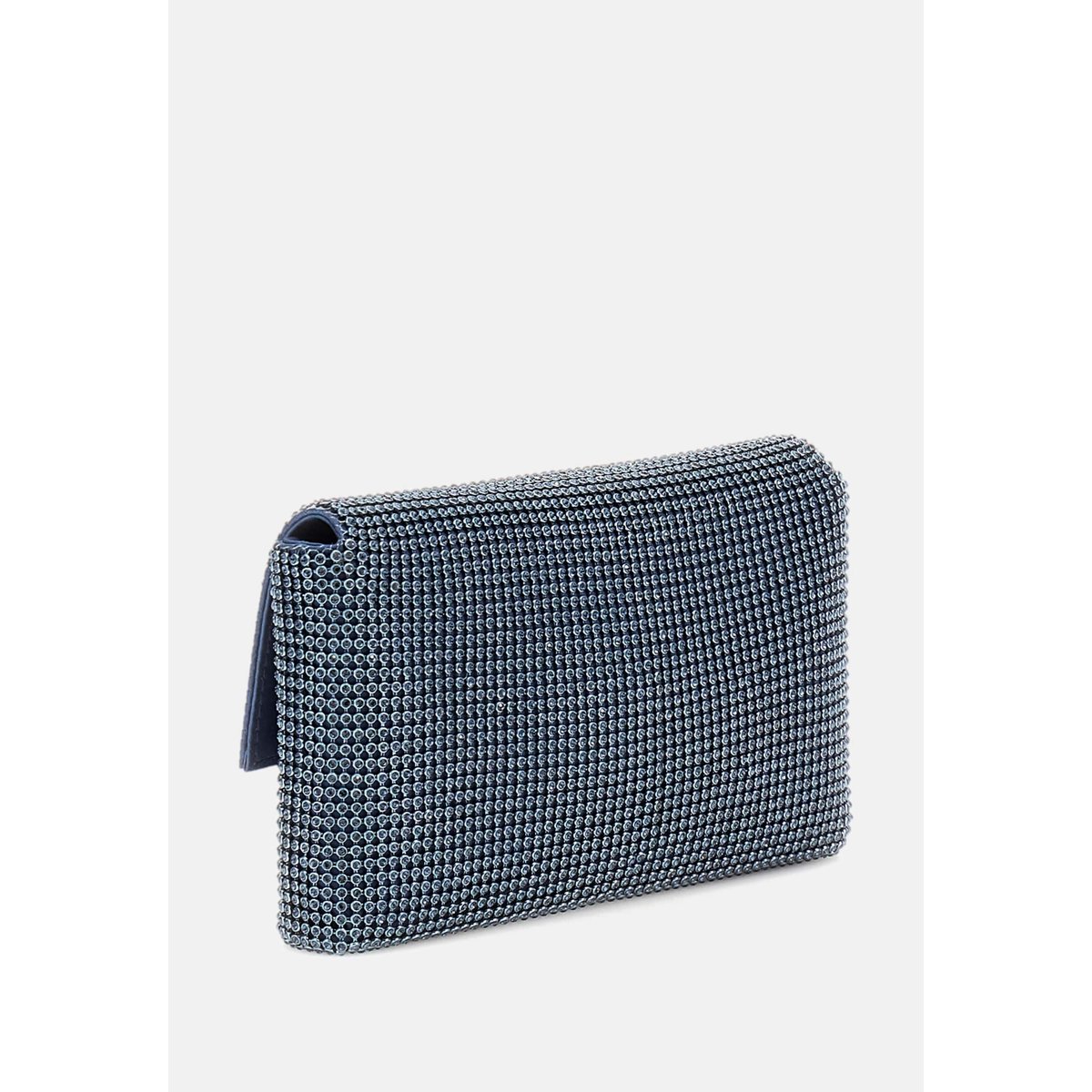Mini Sac À Bandoulière Zalina Strass bleu, GUESS