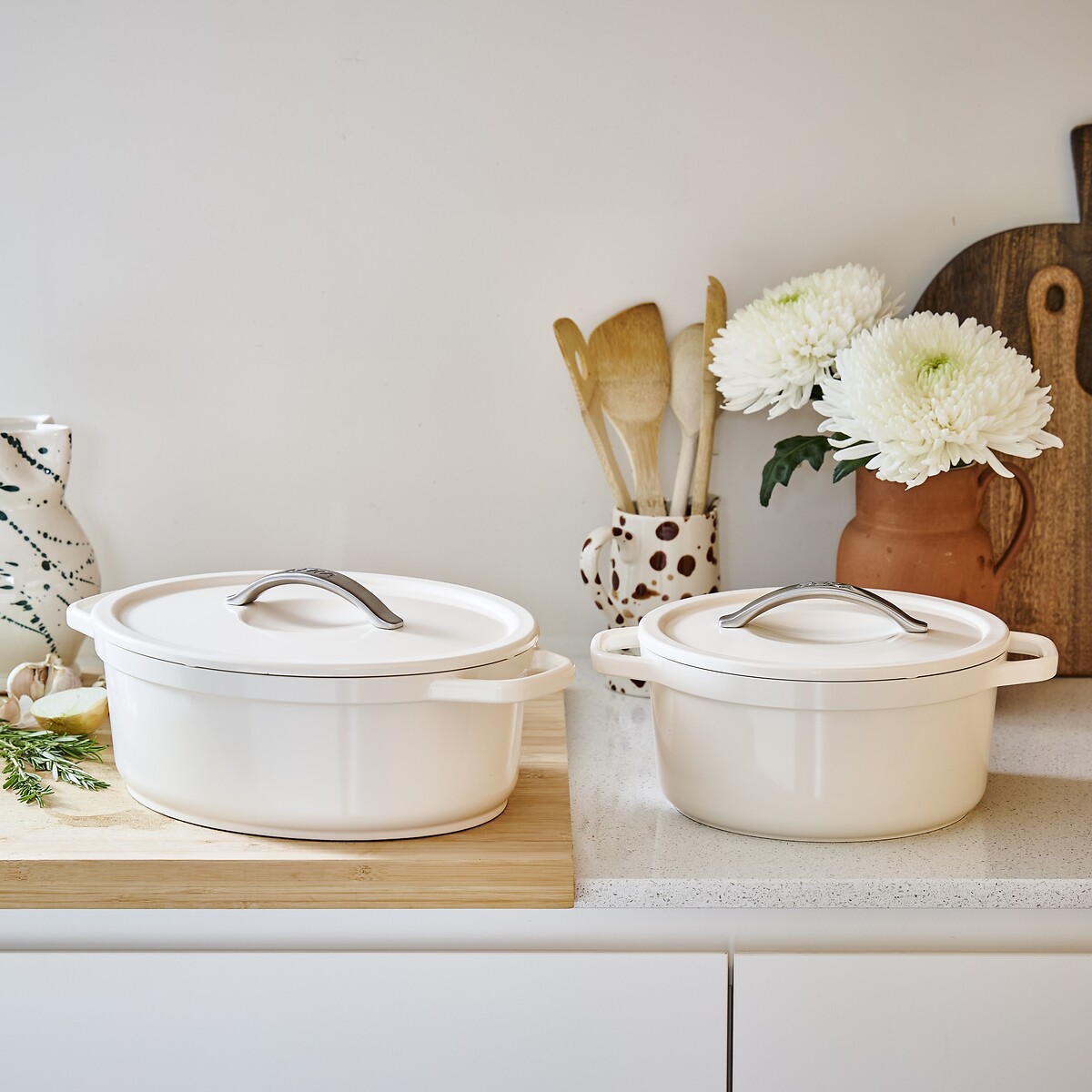 Cocotte Feder oval beige, BEKA