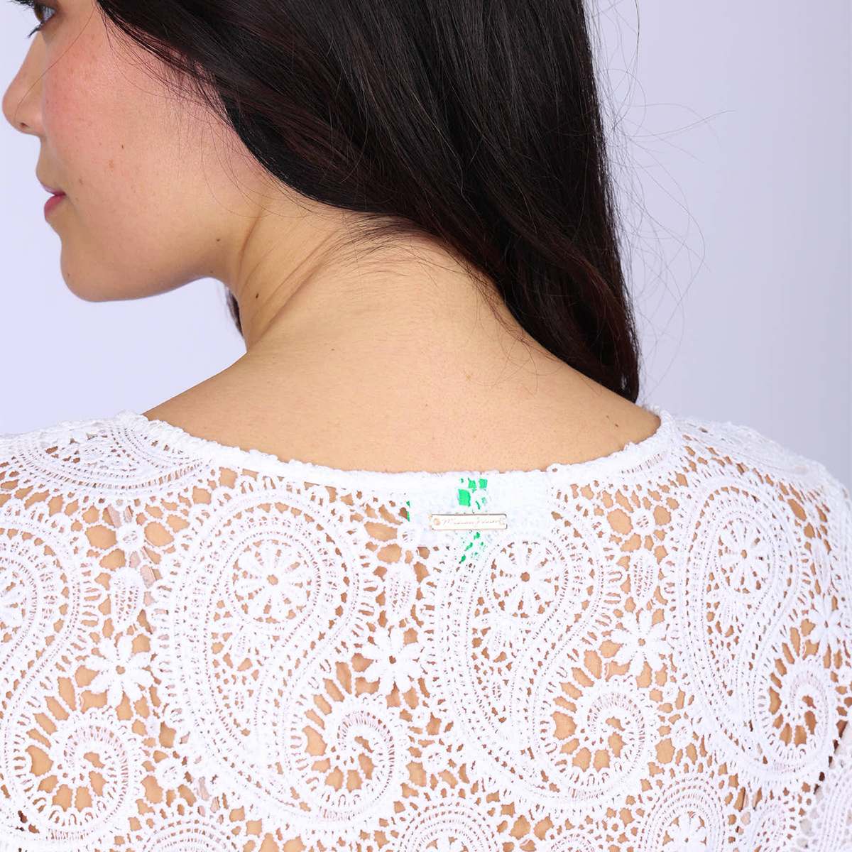 Top guipure Gianni blanc, MISE AU GREEN