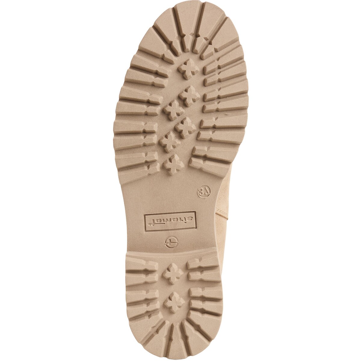 Boots chelsea en cuir beige, TAMARIS