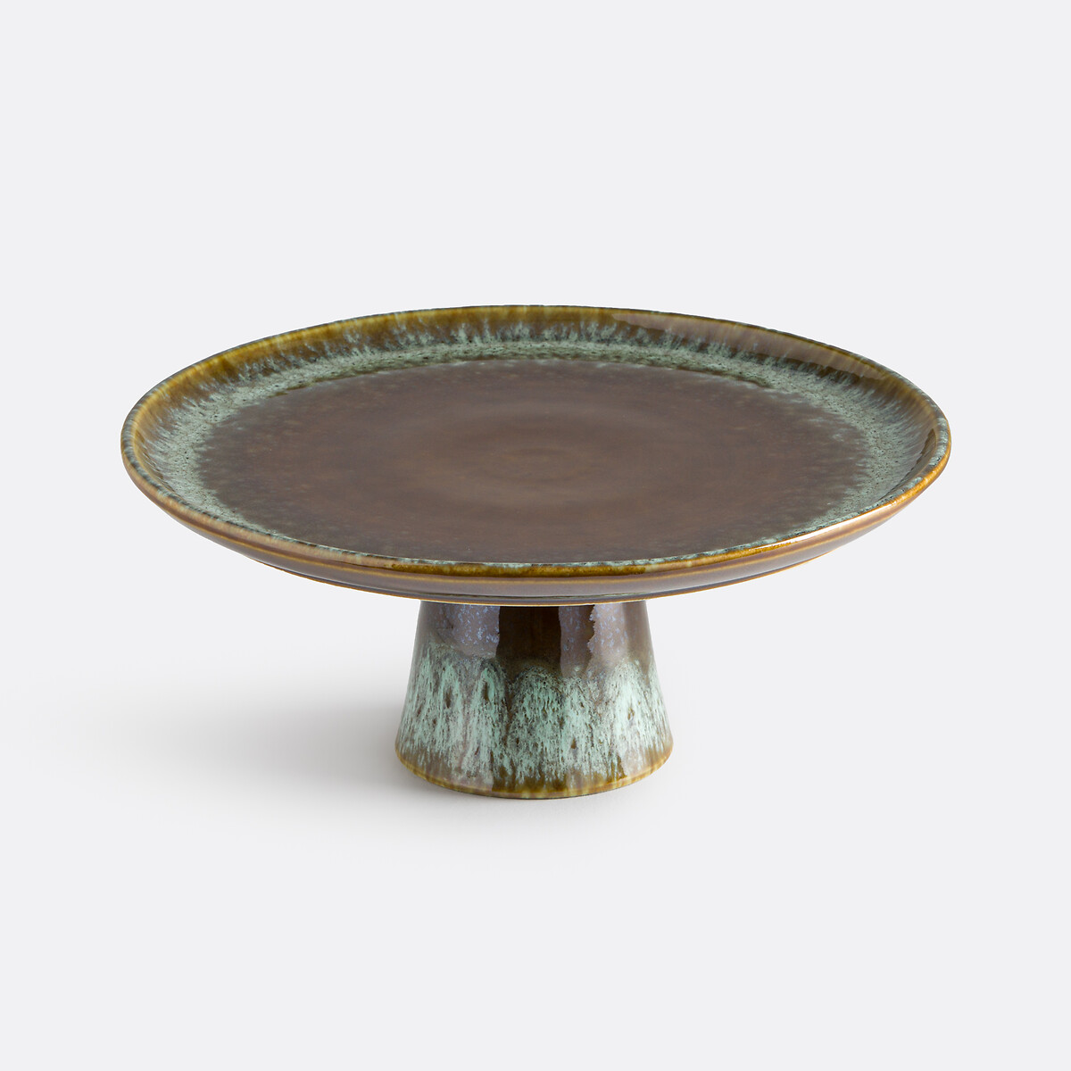Elissa Reactive Glazed Stoneware Cake Stand, Diameter 22.5cm bronze, LA REDOUTE INTERIEURS