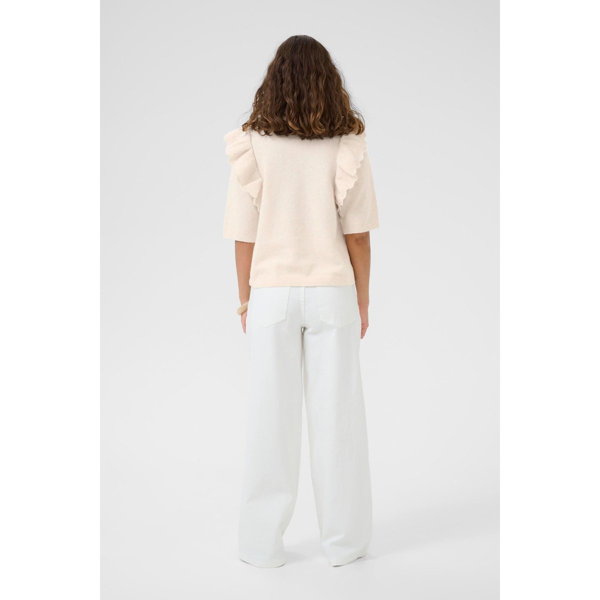 Pullover tricoté beige whitecap melange, CULTURE