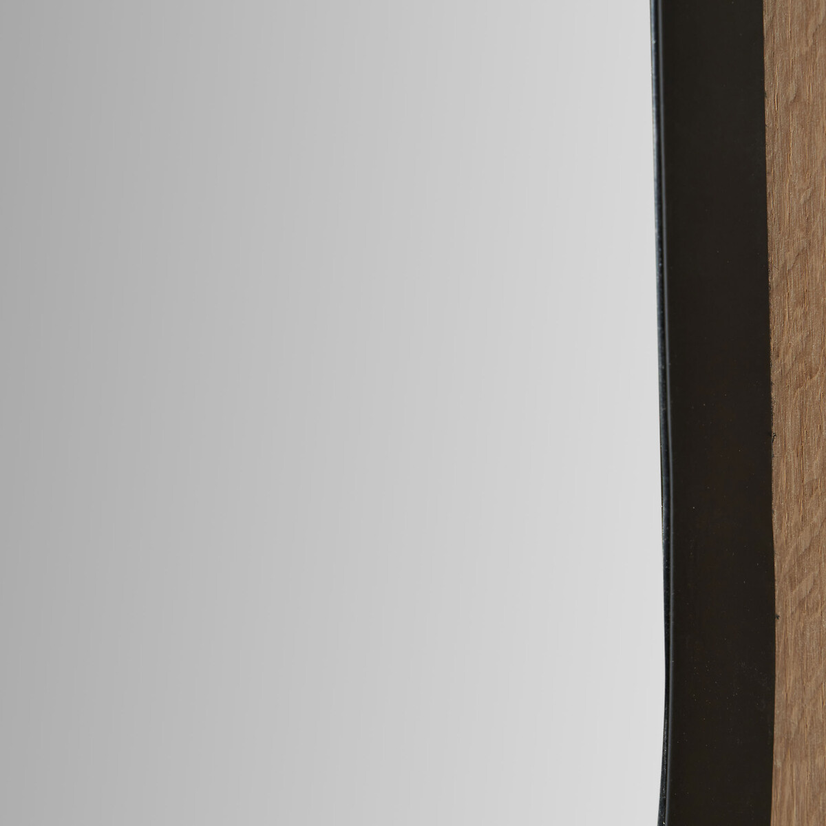 90cm Black Metal Slim Frame Oval Wall Mirror black, SO'HOME