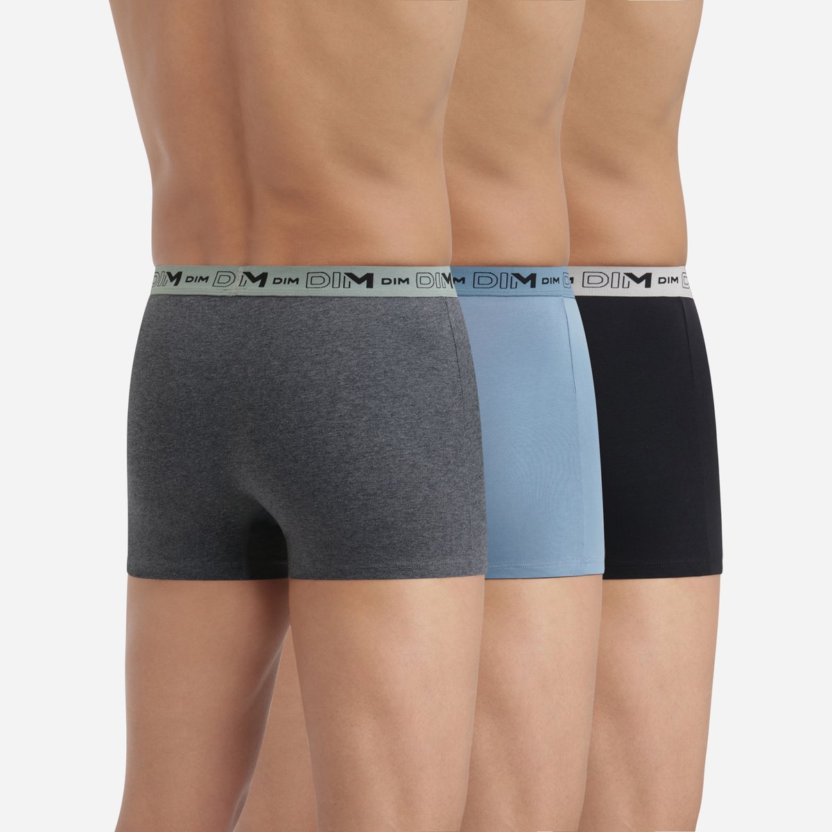 Lot de 3 Boxers Coton stretch bleu marine, DIM