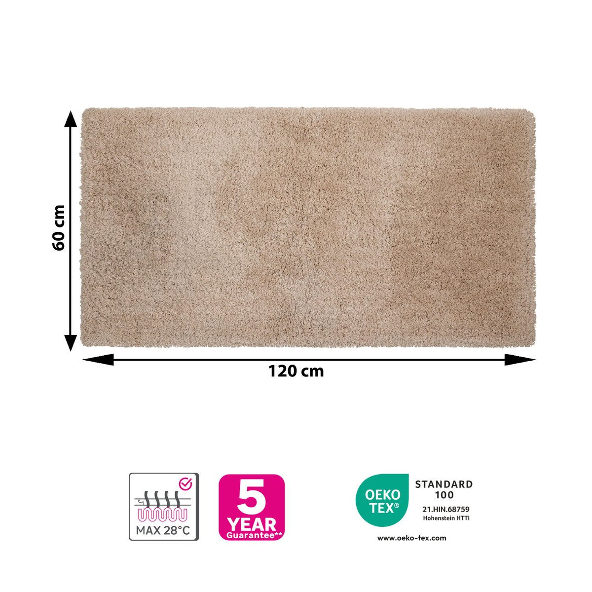 Descente de lit, TALKA beige, INSPIRE