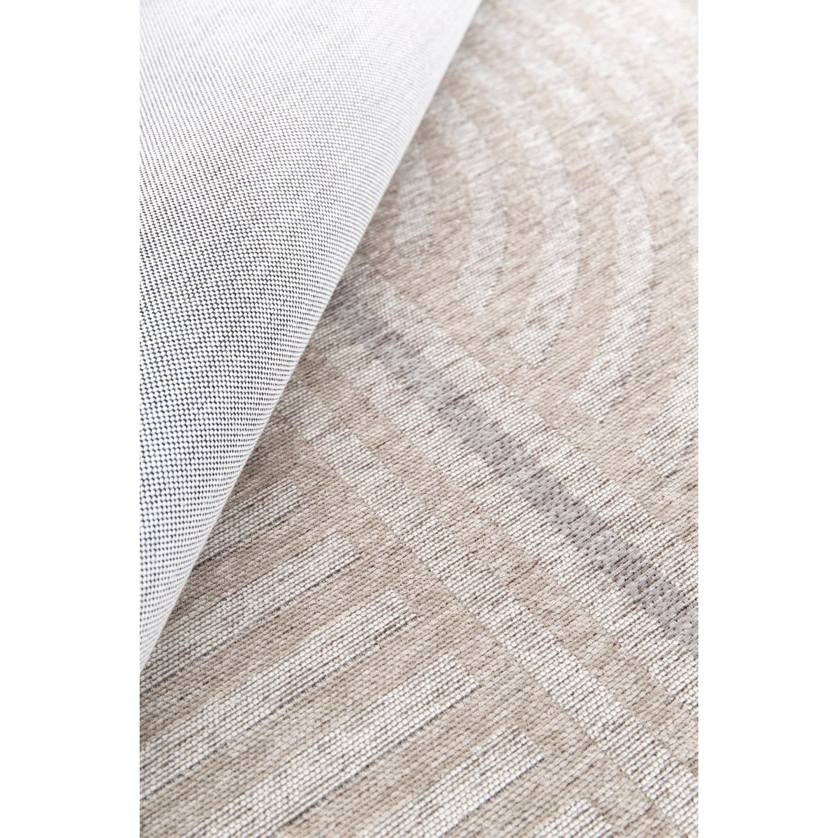Tapis intérieur extérieur en fibres recyclées BASILE beige sable, AFK LIVING