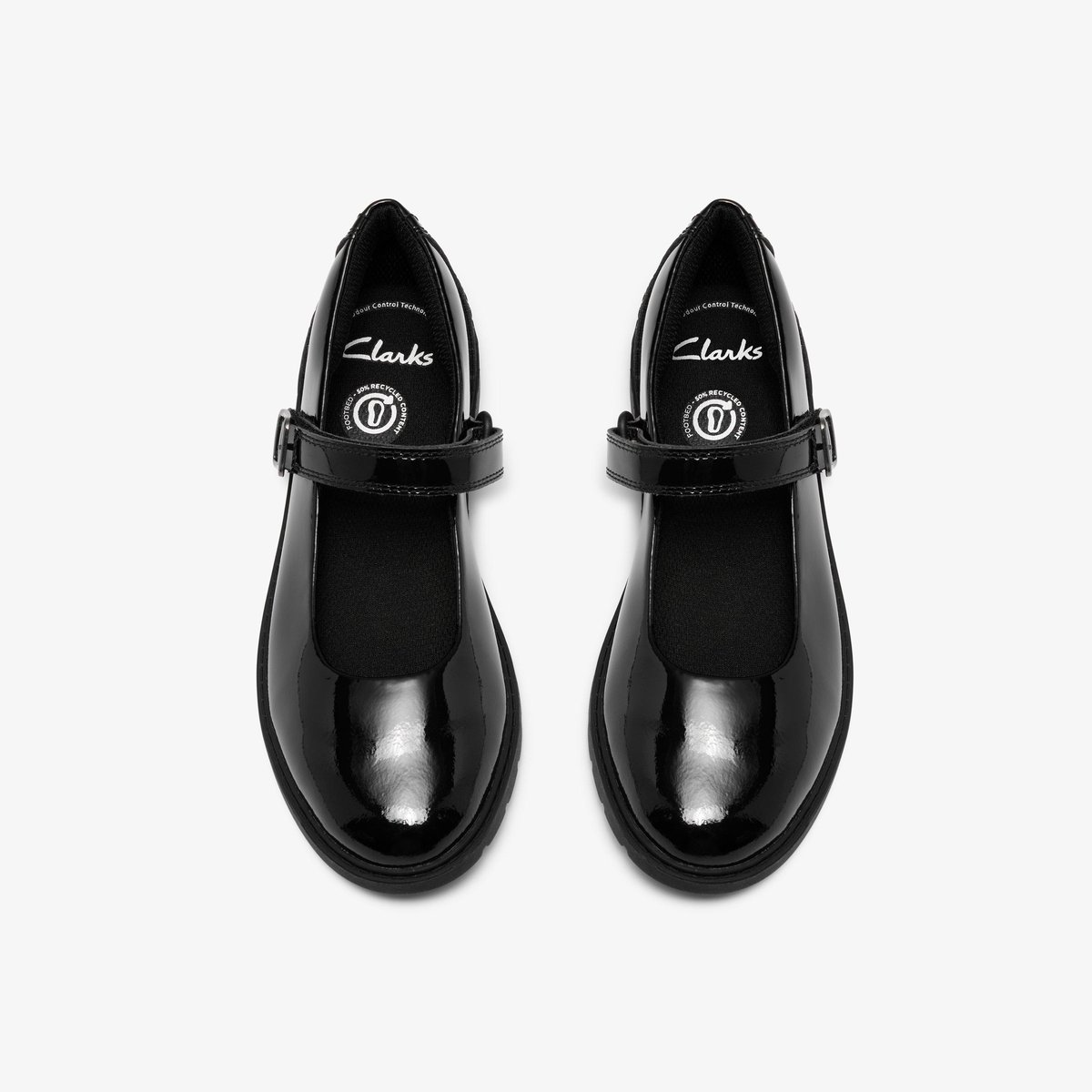 Ballerines Cuir Coupe Large SAMI WALK O noir, CLARKS