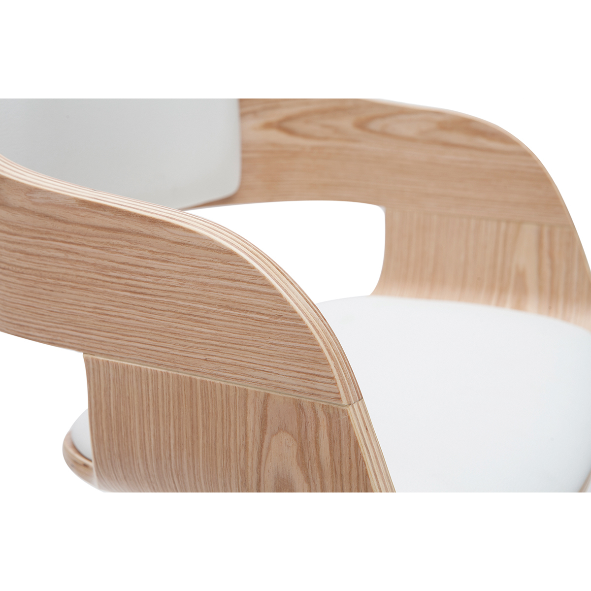 Tabouret de bar design réglable EUSTACHE blanc, MILIBOO