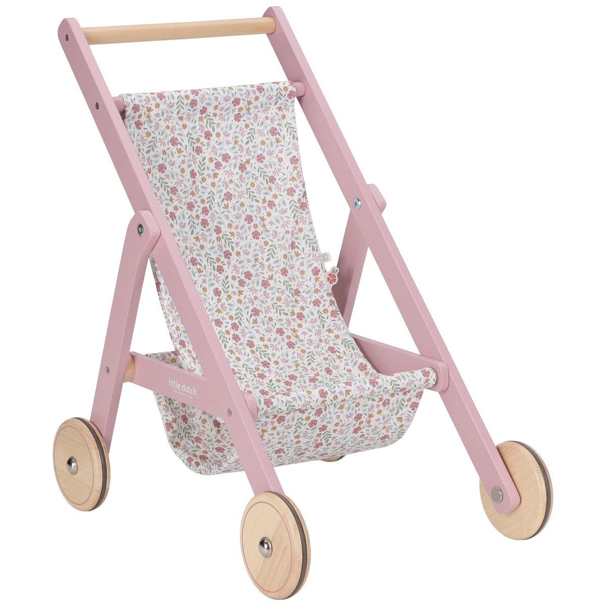 Poussette pour poupée rose, LITTLE DUTCH