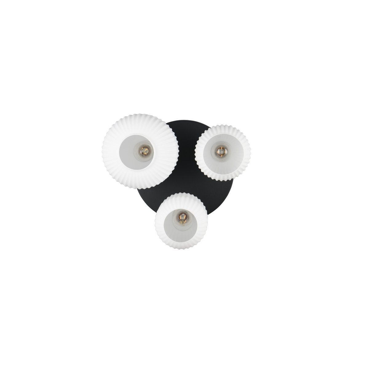 Plafonnier design en verre, D.39 , DIVA blanc, TRIO