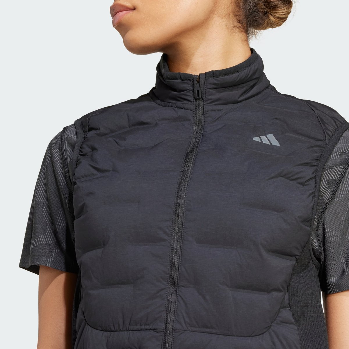 Doudoune de running sans manches matelassée Adizero black, adidas Performance