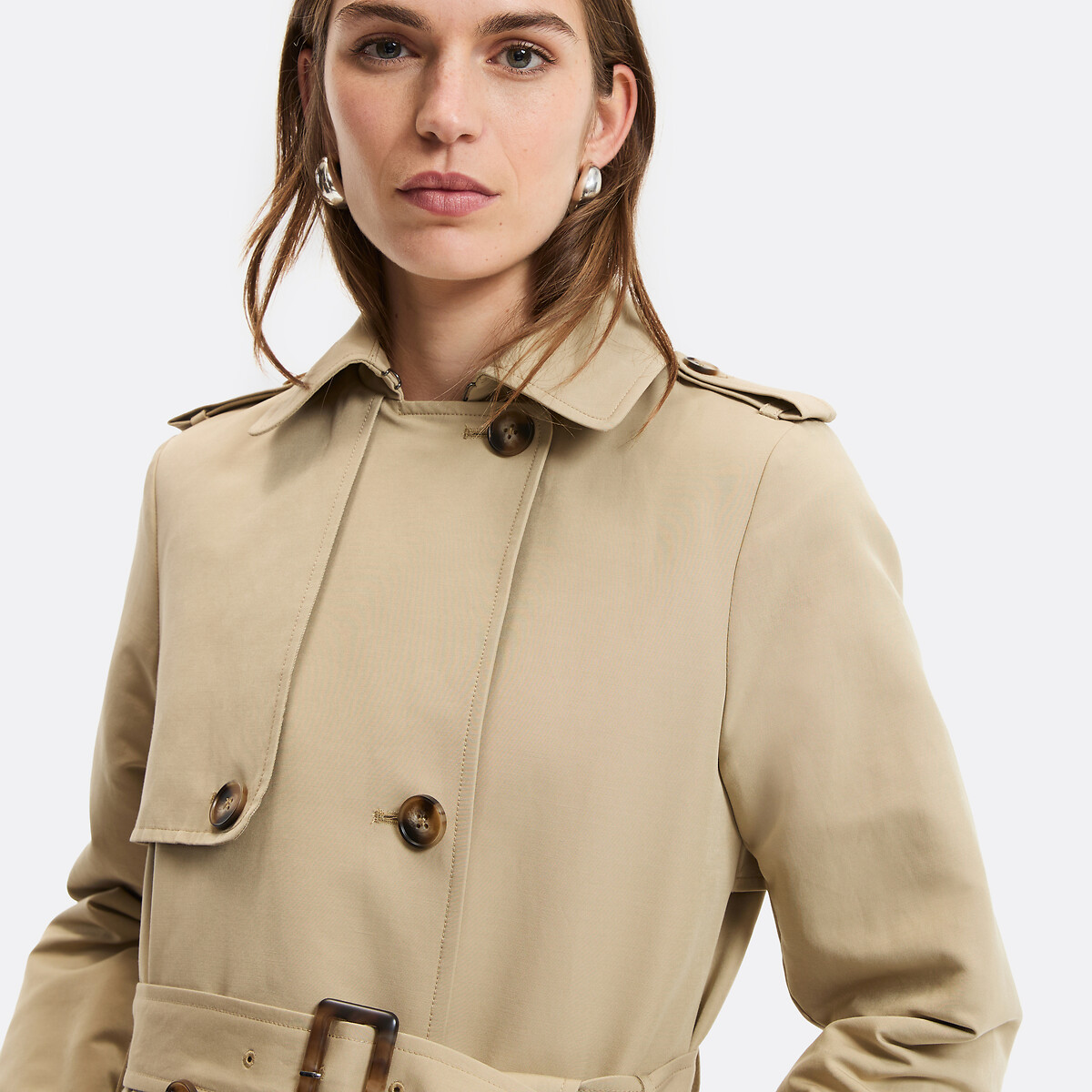 Trench double boutonnage beige, LA REDOUTE COLLECTIONS