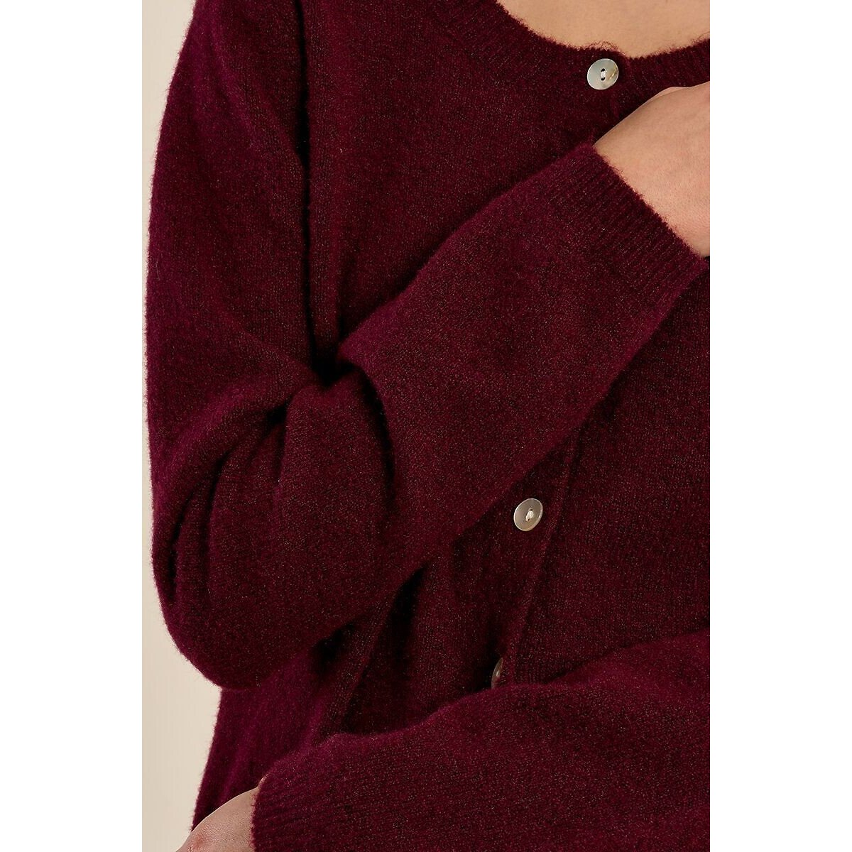 Gilet manches longues col rond rouge, MOLLY BRACKEN
