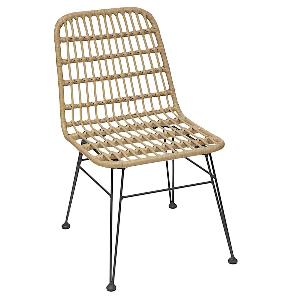 Chaise en rotin synthétique (lot de 2) GRENADE beige, PIER IMPORT