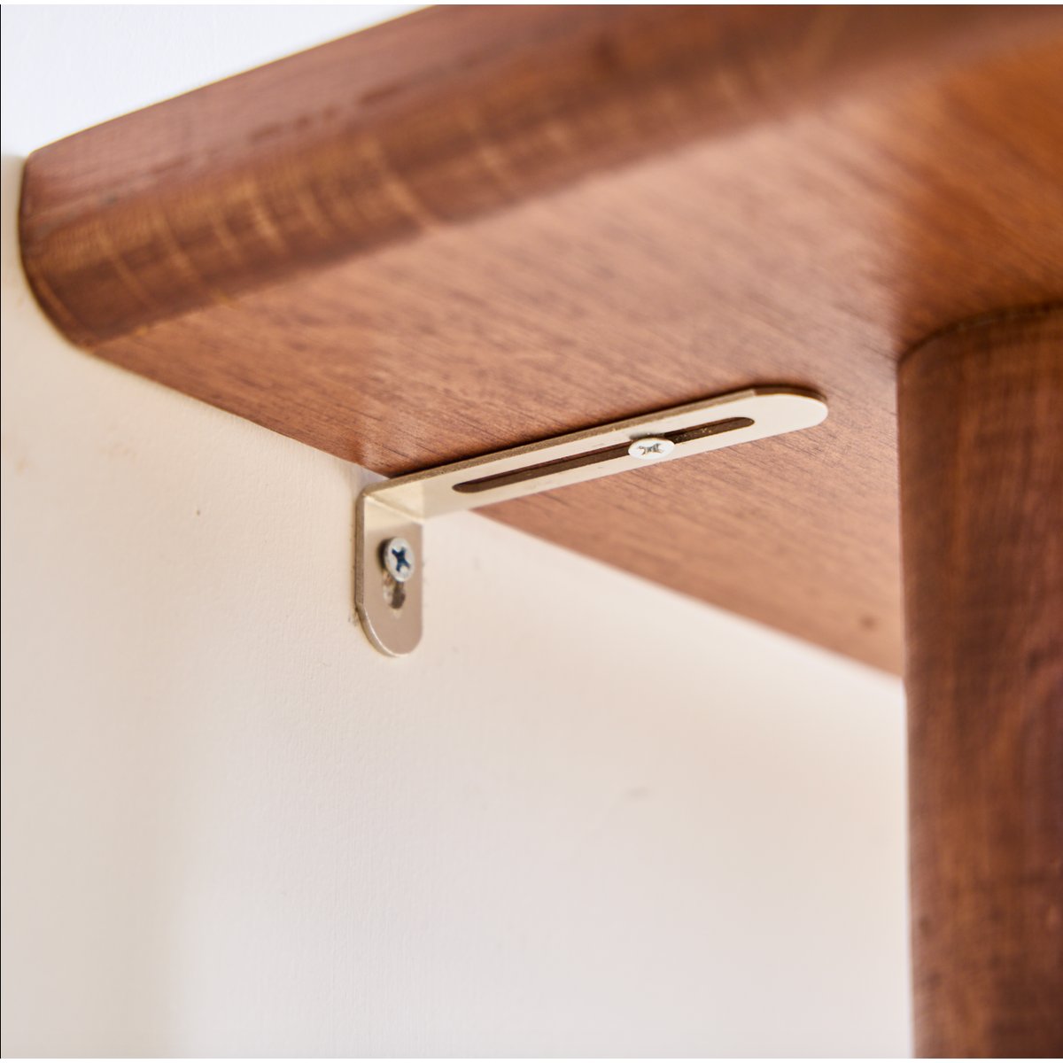 Console table murale en bois de noyer, ALSTA finition noyer, NORDLYS