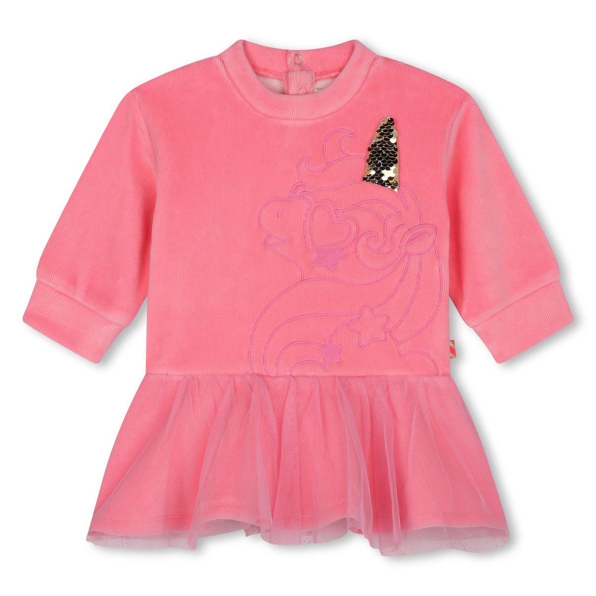 Robe bi-matière storm pink, BILLIEBLUSH