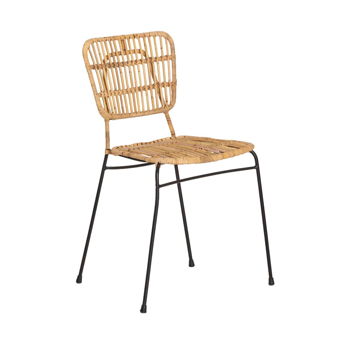 Lot de 2 chaises en rotin SÉLINA bois clair, MADE IN MEUBLES 