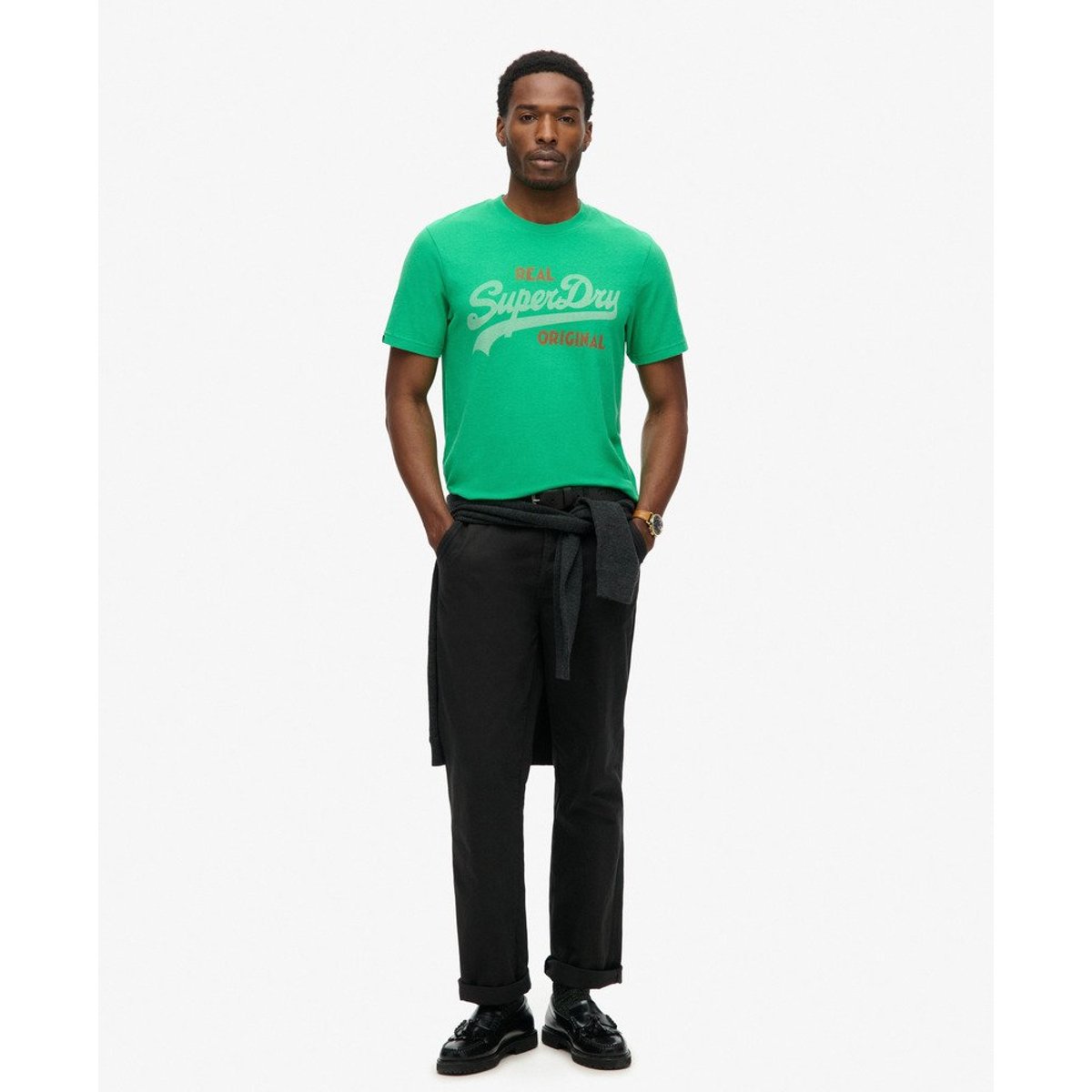 T-shirt Vintage Logo Soda Pop vert drop kick, SUPERDRY