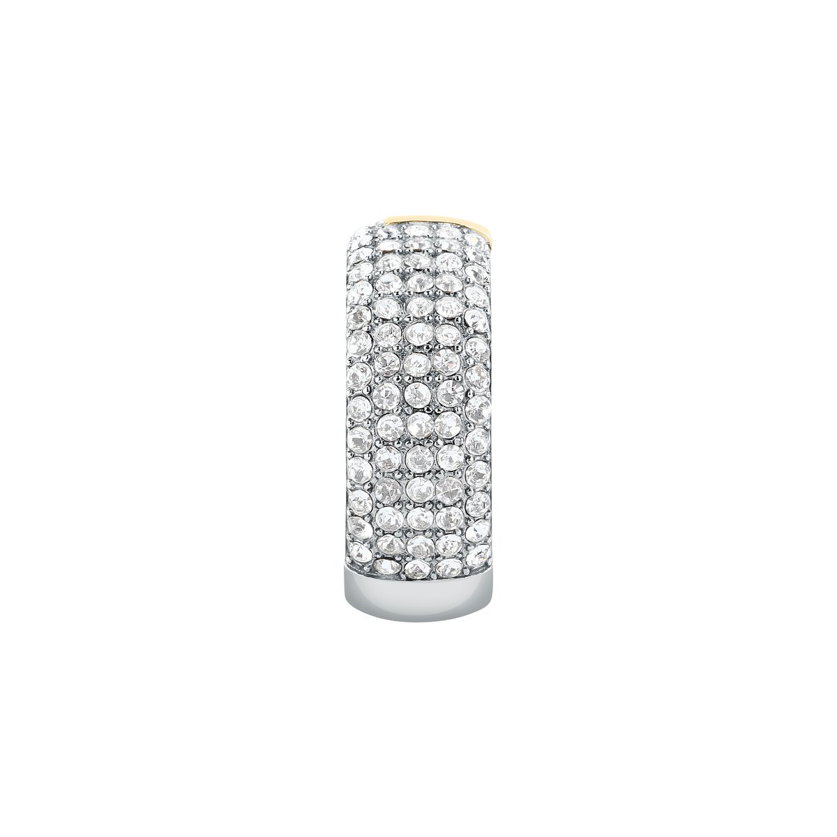 Bague T-ROUND stainless steel,yellow gold, TRUSSARDI