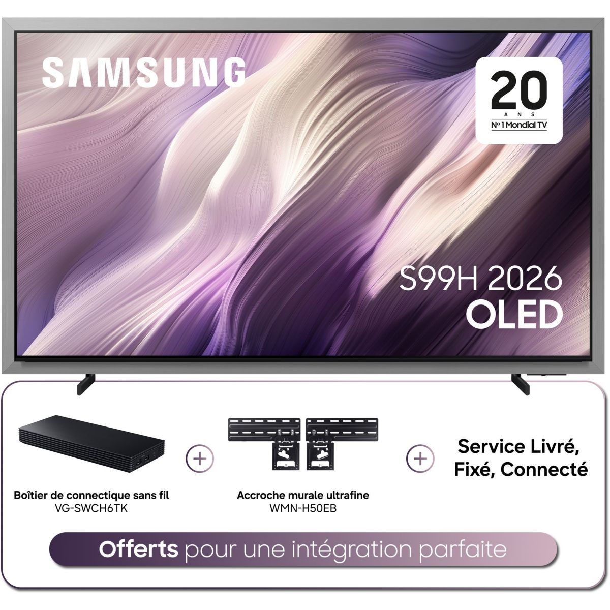 TV OLED TQ65S99H (2026) 65" (163 cm) 4K - Smart TV avec IA, anti-reflet, mode art (effet tableau) couleur unique, SAMSUNG