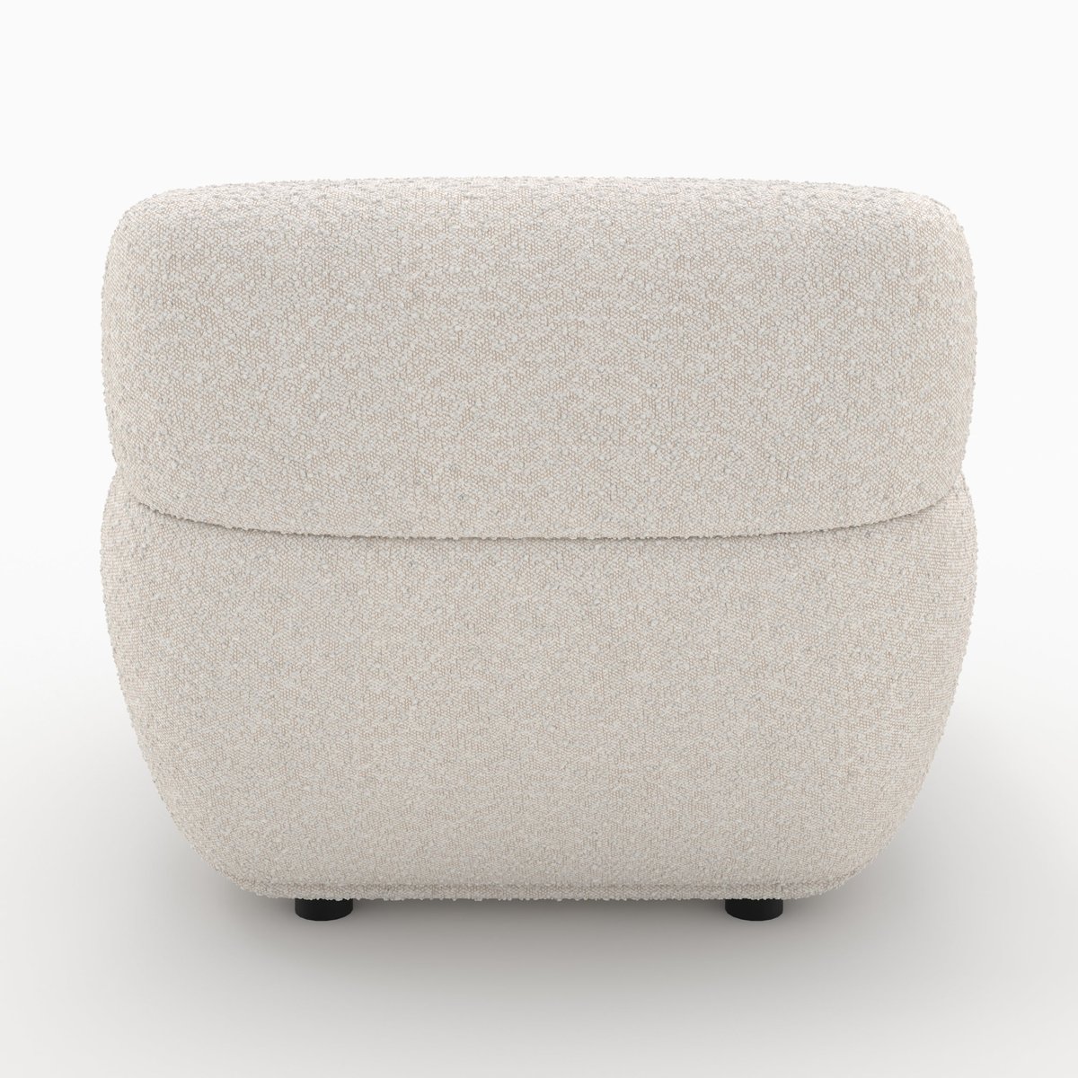 Fauteuil en tissu bouclé - TEDDY blanc, MAISON PAVANE