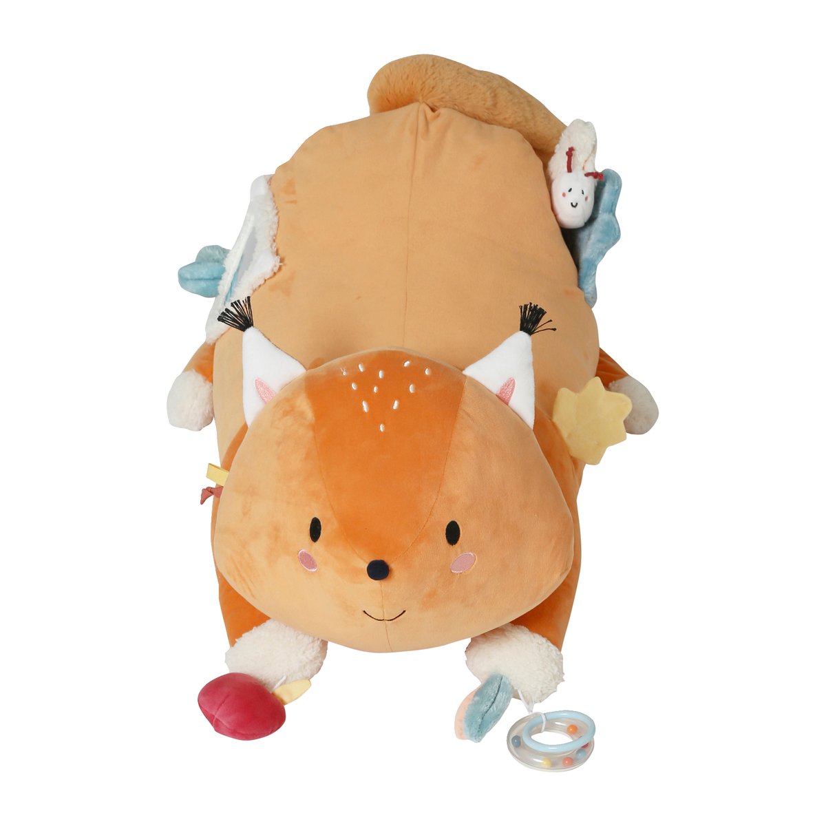 Grande peluche d'activités Écureuil LES AMIS DE LA FORÊT orange, VERTBAUDET