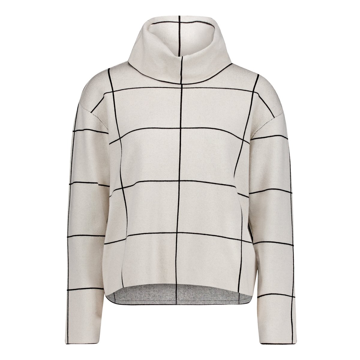 Pull-over en maille à col patch beige/black, BETTY BARCLAY