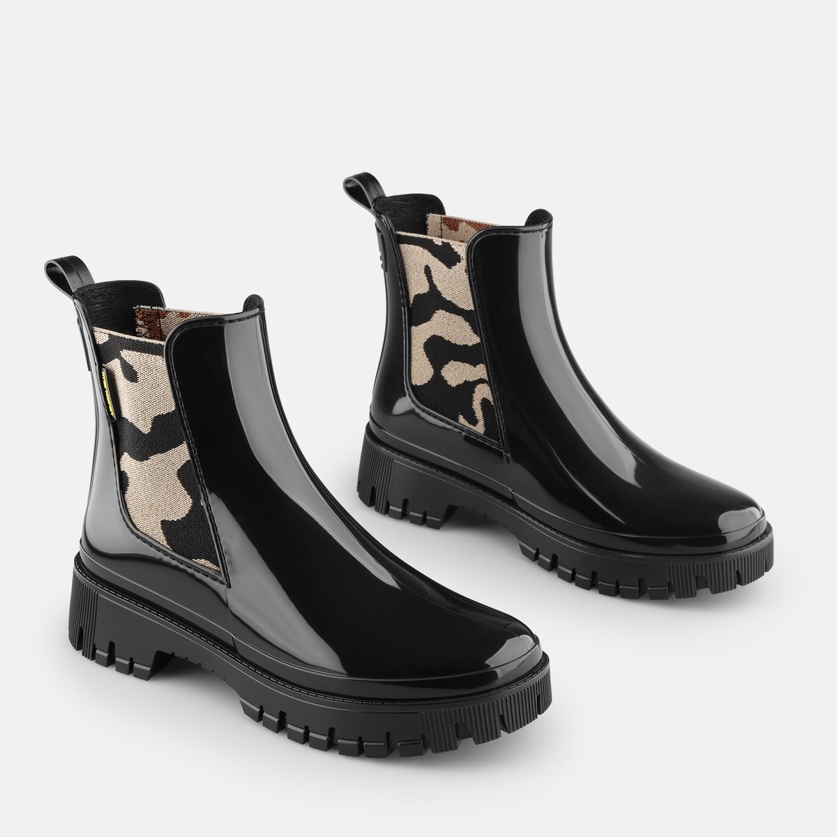 Bottines vegan avec élastique à motif MYLO noire, LEMON JELLY