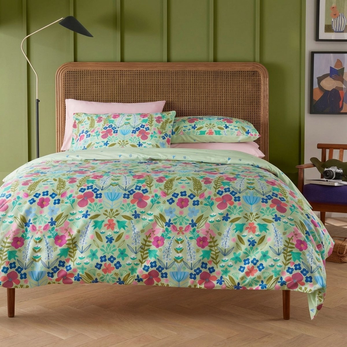 Parure de lit en Percale de Coton Playfull - KATE MERRITT vert, EDEN