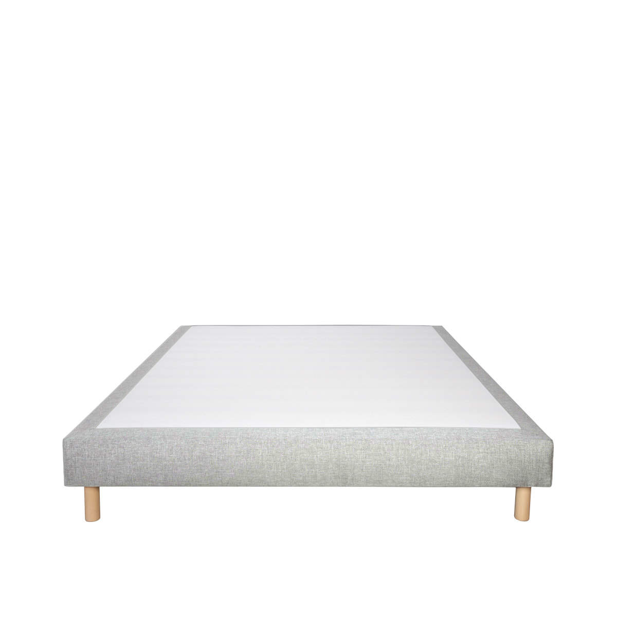 Sommier tapissier Tissu SISAL - gris foncé - 100x200 sable, BELLECOUR
