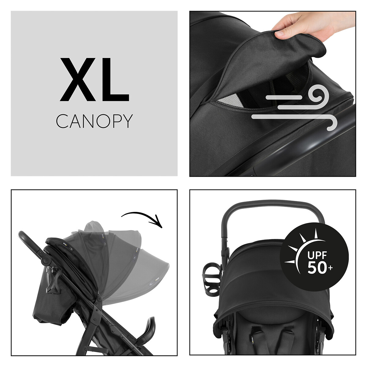 Rapid 4D Pushchair black, HAUCK