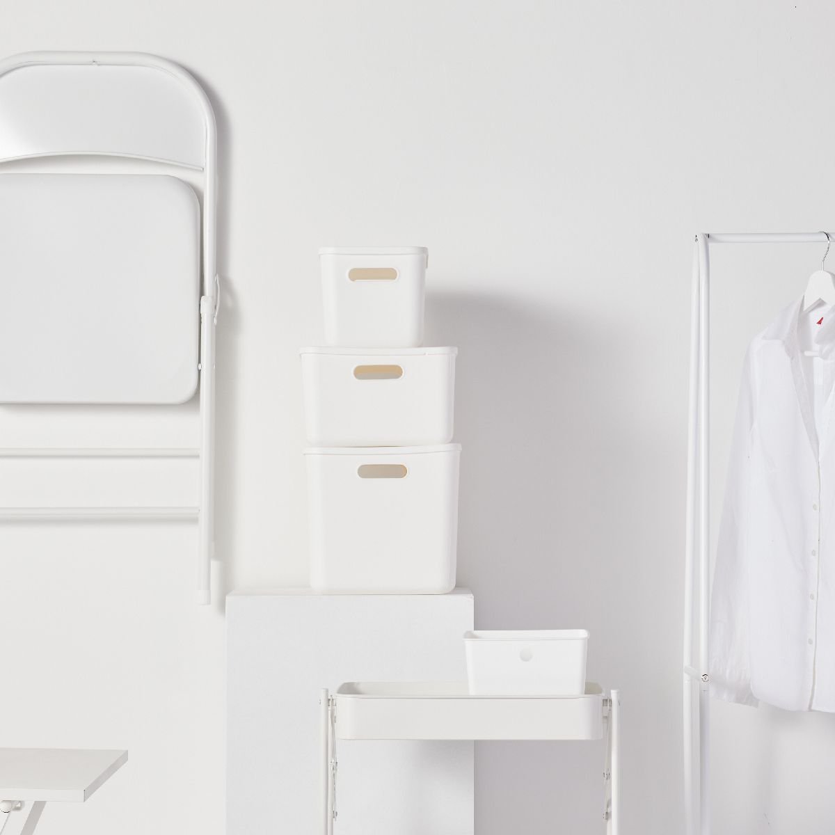 Panier de rangement plastique EQUIPMENT blanc, UTILITY