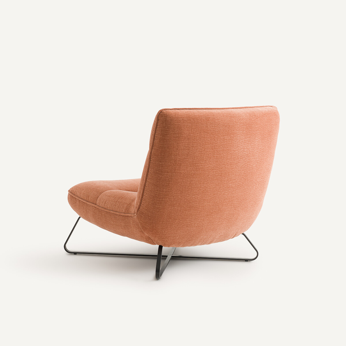 Fauteuil en tissu velours, HELMA terracotta, AM.PM