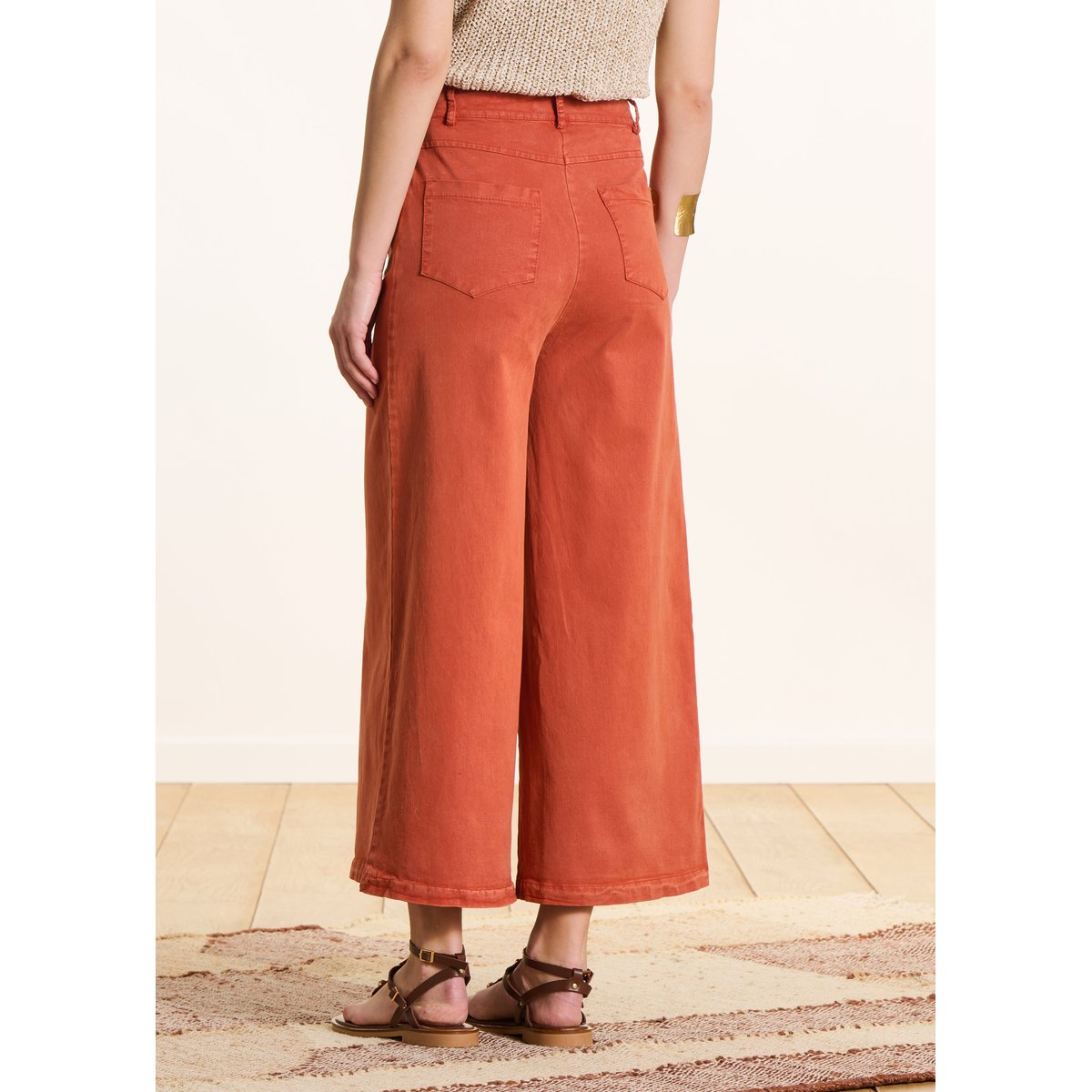 Pantalon large 7/8ème terre de sienne, LA FEE MARABOUTEE