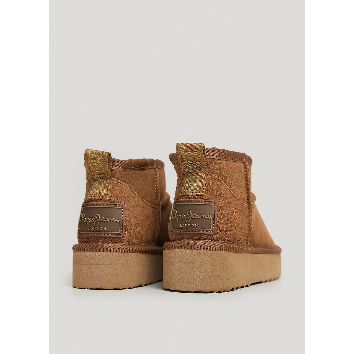 Bottines fourrées en cuir DISS YOUNG camel, PEPE JEANS