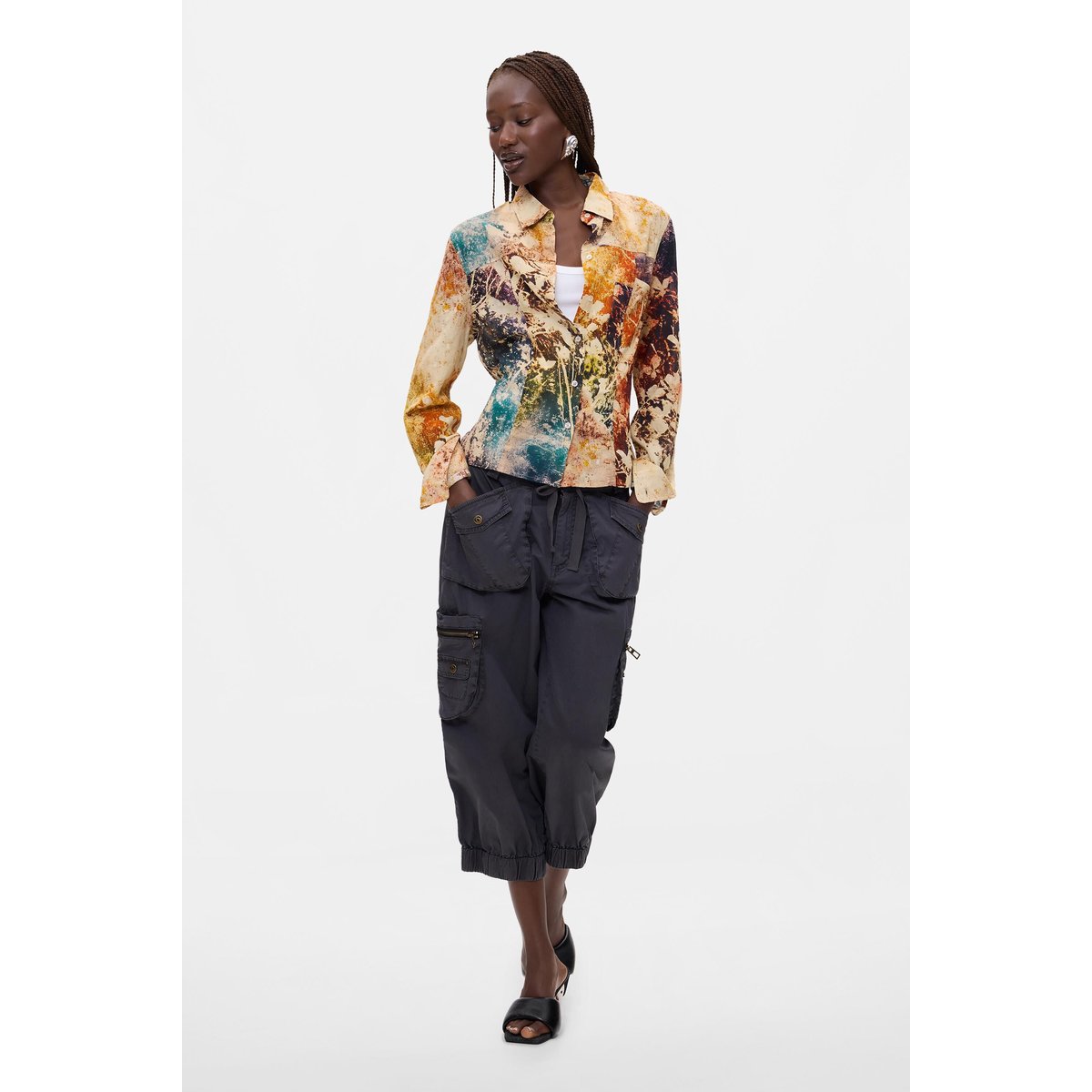 Chemise imprimée bleu, DESIGUAL