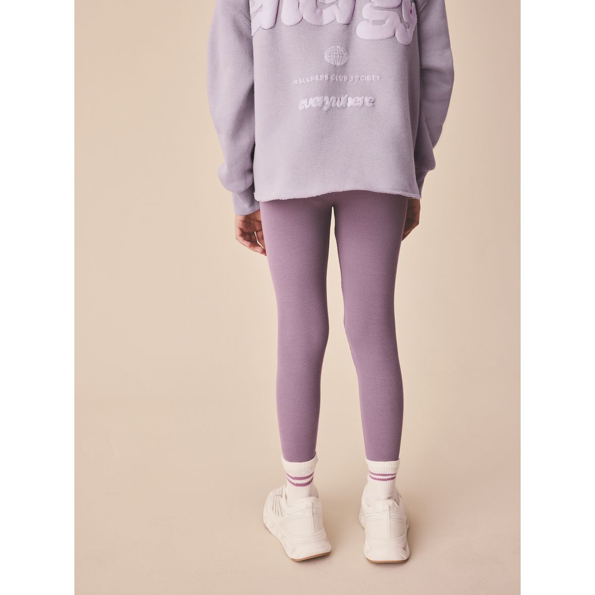 Legging et sweat à capuche avec inscription violet foncé, NEXT