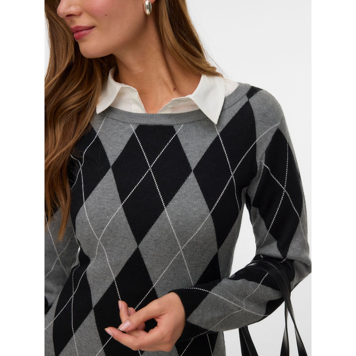 Robe En Maille medium grey melange, VERO MODA